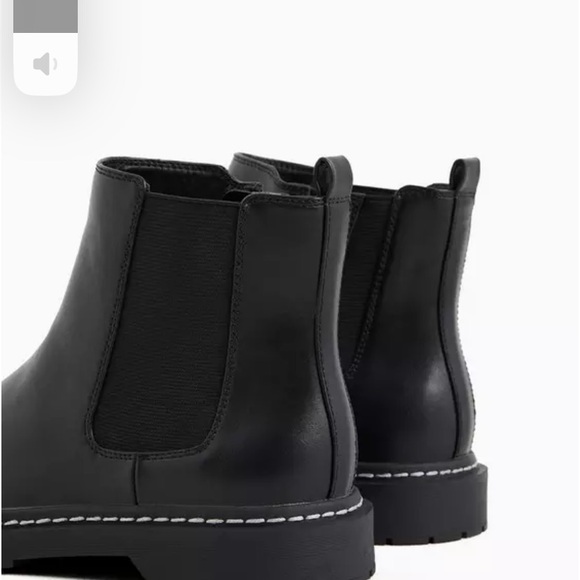 Black Faux Leather Chelsea Bootie (WW - Picture 7 of 8